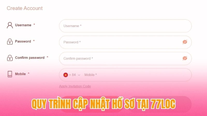 Quy trình cập nhật hồ sơ tại 77loc